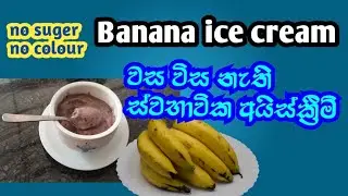 🍌🍌Banan icecream, no suger ice cream, ස්වභාවික රස icecream, Two ingredient ice cream,