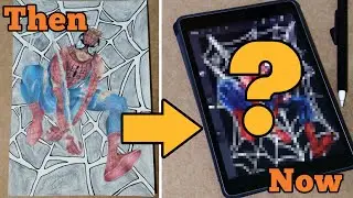Redrawing Spider - Man | Spider - Man | On Ipad - Comic Book Style