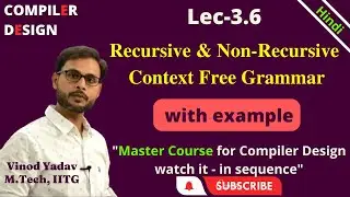 L3.6 | Recursive context free Grammar  and non recursive context free grammar  with example