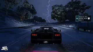 Heavy Rain & Snow-Relaxing late-night drive