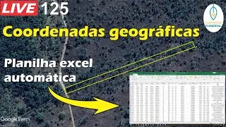 #LIVE 125 - Planilha para calcular as coordenadas geográficas das árvores no Excel