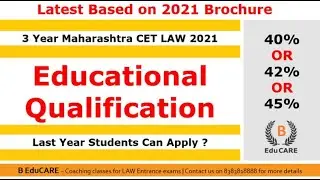 3 Year MH CET LAW 2021 ( Educational Eligibility ) - 3 Year 