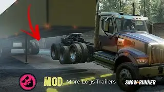 SnowRunner / more logs trailers / mods / troncos largos / bajar patas