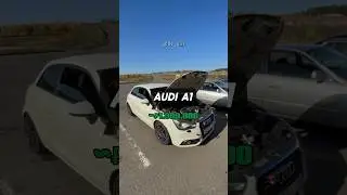 A girl races on the track in an Audi A1🔥 Audi A1 