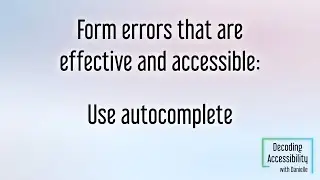 Use autocomplete for inputs