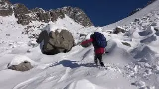 Sarah striding towards Mt Cupola, Nelson Lakes National Park