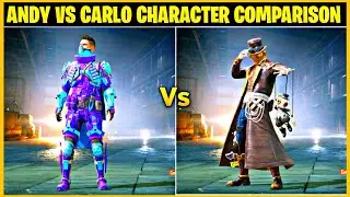 PUBG MOBILE ANDY VS CARLO CHARACTER COMPARISON | CARLO VS ANDY KON SA LE | ANDY CHARACTER UNLOCK