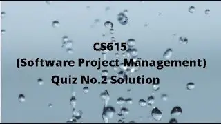 CS615 (Software Project Management) Quiz No.2 Solution 2021