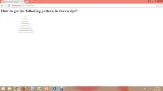 JavaScript  Pyramid Pattern Program Task 1