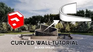 Modeling a DOUBLE CURVING wall in SketchUp Alone!