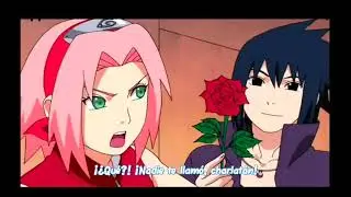 Sasuke le da una flor a Sakura y ella la Rompe