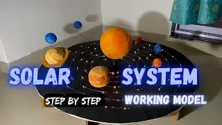 Solar System working model with thermocol balls NakulSahuArt 