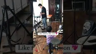 Dad’s passion for music 🎼 I know Kuya RM has it too. #likefatherlikeson #music #loveformusic