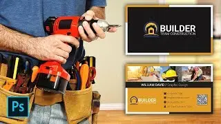 Construction Business Card Design - Photoshop Tutorial