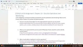 CIS41A Unit 7 Lecture: Security Analysis