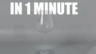 How to create a wine glass in 1 Minute in Blender Tutorial