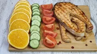 Стейки из форели с апельсинами на гриль-сковороде