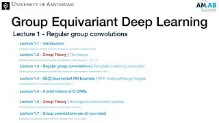 UvA Deep Learning 2 (2023): Group Equivariant Deep Learning - Lecture 1