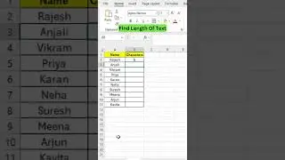 LEN Function in Excel | Count Characters Like a Pro | #excel #exceltips