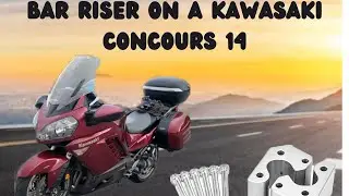 How added 2 inch handle bar riser on a kawasaki concours 14