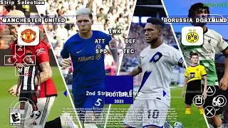 eFootball PES 2023 PPSSPP NEW UPDATE TEAMS PROMOTION TRANSFERS & KITS 2023/24 GRAPHICS HD CAMERA PS5