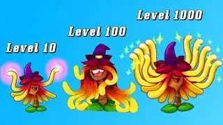 Plants vs Zombies 2 Mod: WITCH HAZEL LEVEL 10-100-1000 vs GARGANTUAR FIGHT!