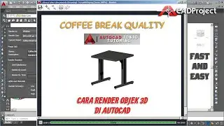 CARA RENDER DI AUTOCAD‼