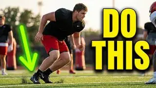 Wisconsin OL coach AJ Blazek - Long Mirror Drill