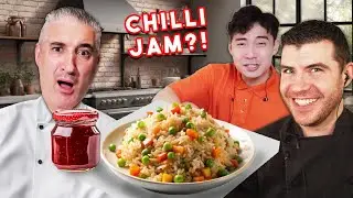 Italian Chef and Chef James React to...Uncle Roger React to Jamie Oliver Egg Fried Rice!