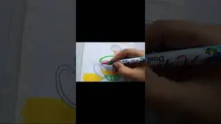 Easy Painting of tea with cup 🍶#shorts #youtubeshorts #painting