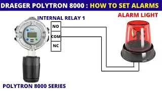 Configure Alarm and Relay Settings for Draeger Polytron 8000 Series Gas Detectors