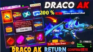 Draco AK Return in india Server Confirm Date | New Event Free Fire | Draco AK Return confirm Date