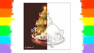 How to Color Christmas Tree and Cute Bear丨 Coloring Page 🎨🎄🐻