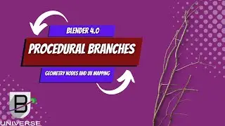 Procedural Branch Generator with Blender 4.0 Geometry Nodes and UV Mapping