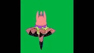 Patrick Star in heels Green Screen 