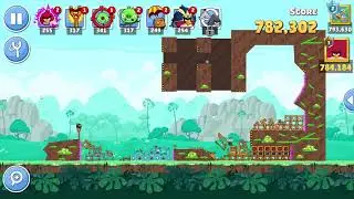 Angry Birds Friends Level 6 Tournament 949 three stars NO POWER-UP walkthrough 2021-07-10