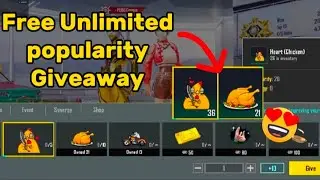 Free Unlimited popularity Giveaway How To Get UNLIMITED Popularity In Pubg/Bgmi | Free POPULARITY