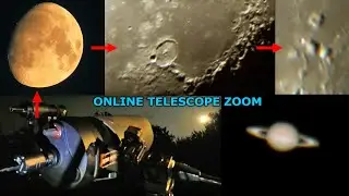 MOON and SATURN - ONLINE Telescope Zoom! Luna Місяць та Сатурн через телескоп. Трансляція 27.08.2023
