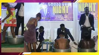 31st Cross Over Night Service Wahala, Pastor Bath Church Members Nak3d To Cleanse Them