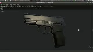 (W.I.P 14) Gun, LowPoly Texturing stage