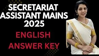 Secretariat Assistant mains final answer key||cut off ||Sruthys  learning square