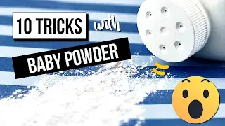 TOP 10 BABY POWDER Life Hacks 🤓 Amazing TRICKS with baby powder 👶