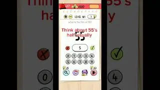 Brain test level 181 solved || What is the 50% of 55 brain test || Brain test level 181 answer ||