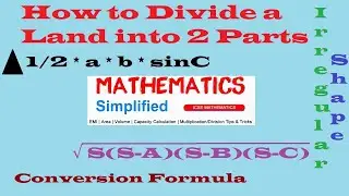 How to Divide a Land into Two Parts | Land Survey
