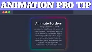 Learn CSS Border Animations in 8 Minutes