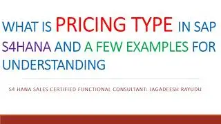 WHAT IS PRICING TYPE IN SAP S4HANA AND A FEW EXAMPLES FOR UNDERSTANDING- FIND LINKS IN DESCRIPTION