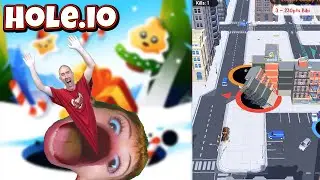 Hole.io Gameplay and Review (iOS and Android Mobile Game)