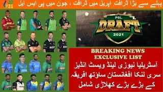 PSL 6: EXCLUSIVE list of Players | Pakistan Super League 2021 Replacement Draft