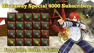 Toram Online - Giveaway Special 4000 Subscribers || Free Xtalls, Books, and Spinas