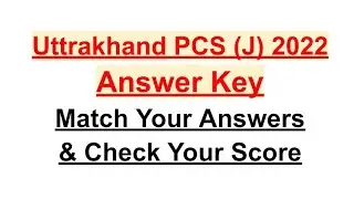 Uttrakhand PCS J 2022 Answer Key #legal #2022 #judiciary